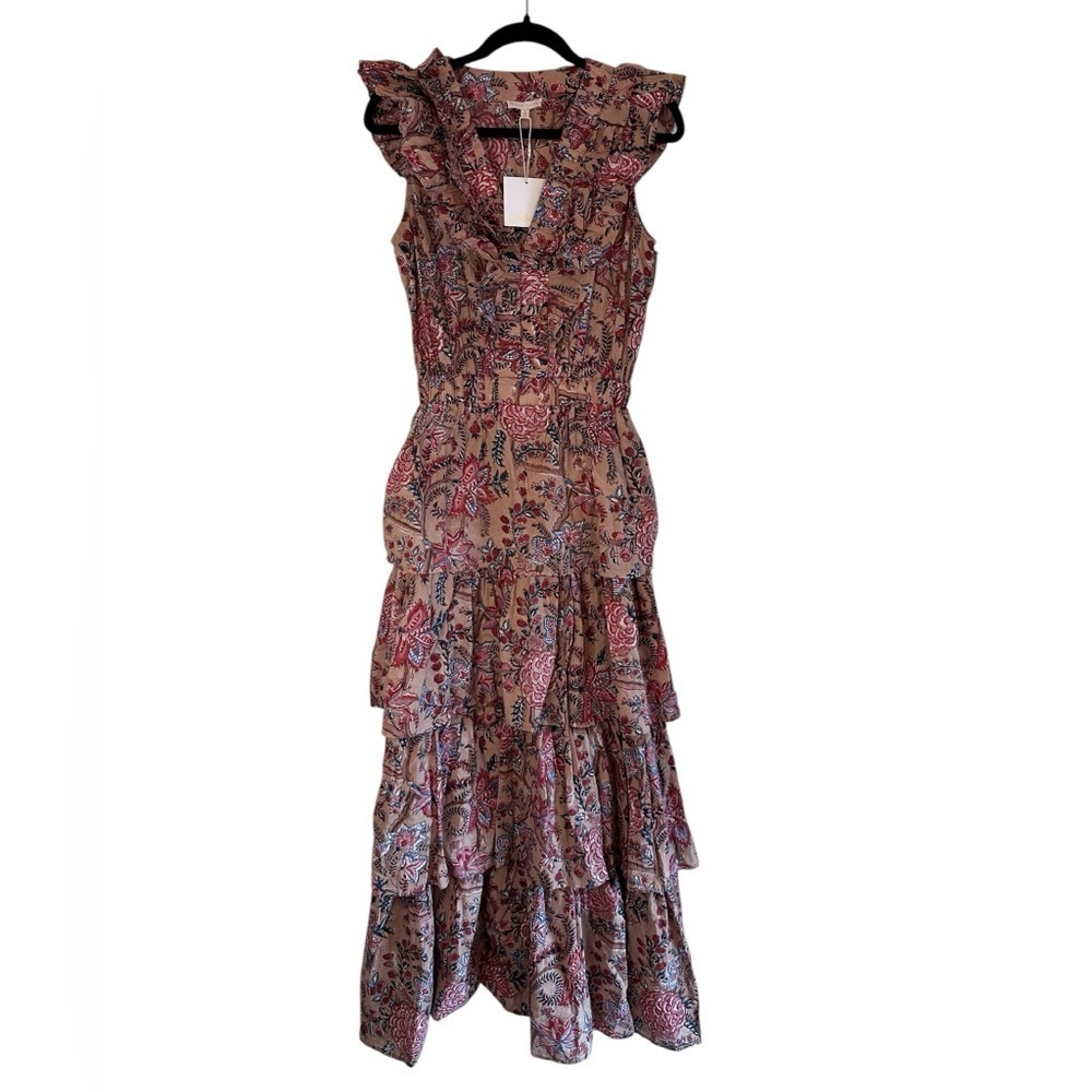 Anna Cate Floral Tiered Maxi Dress Size S
